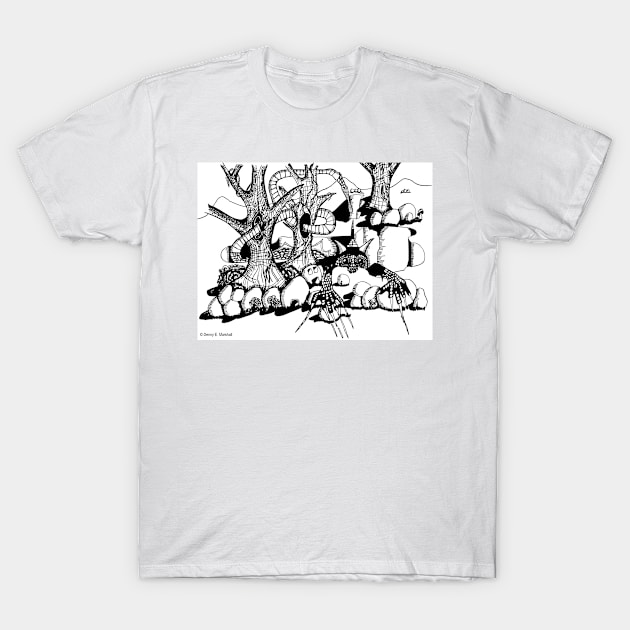 Creature In Pit T-Shirt by dennye